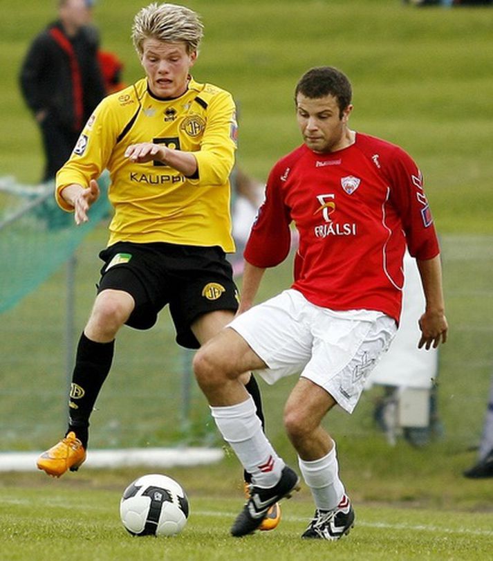 Björn Bergmann í leik með ÍA.