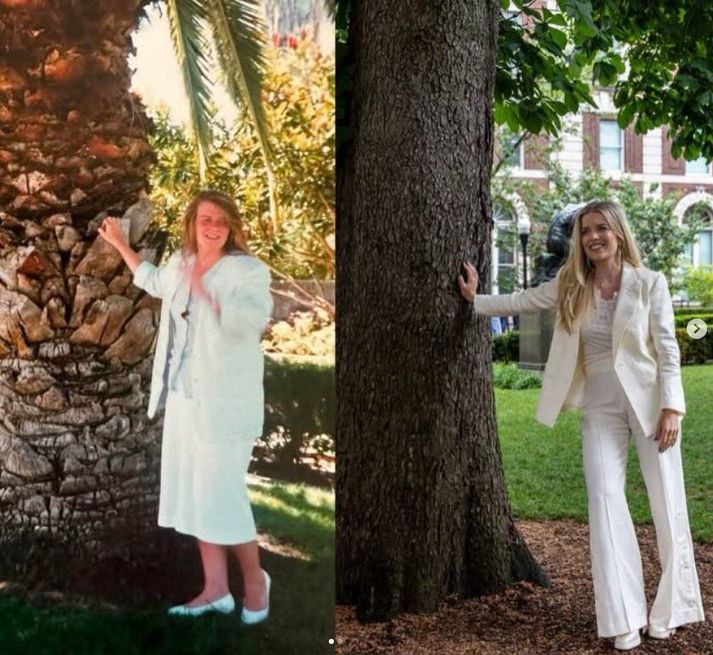 Kristín Steinarsdóttir (t.v.) og dóttir hennar Áslaug Arna (t.h.).