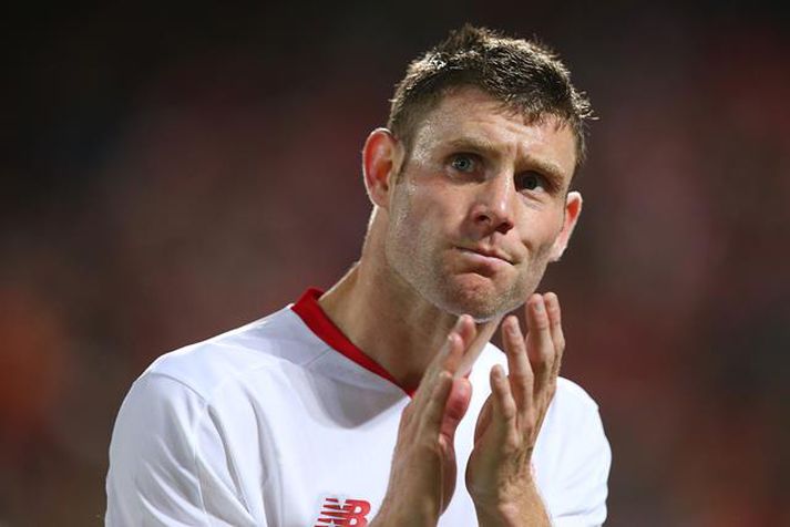 Milner spilar væntanlega sinn fyrsta deildarleik með Liverpool gegn Stoke á sunnudaginn.