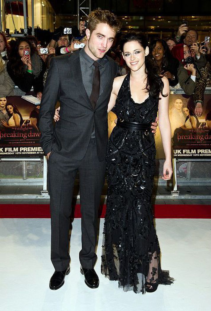 Robert Pattison og Kristen Stewart léku saman í Twilight.