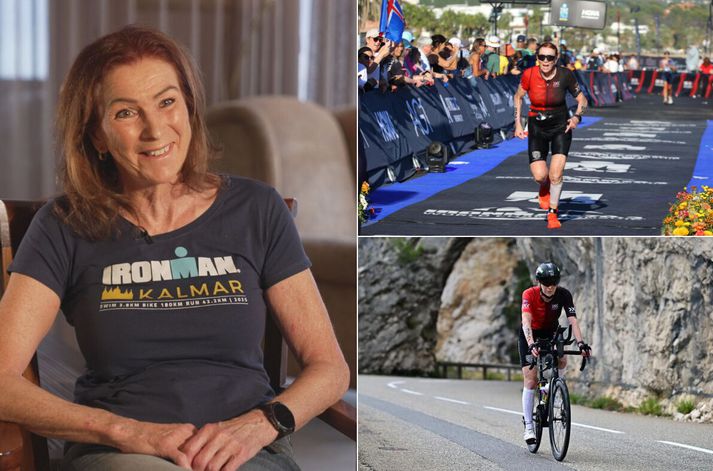 Kristín Magnúsdóttir hóf að æfa þríþraut sextíu ára gömul. Nú sex árum síðar hefur hún sjö sinnum klárað Iron man keppni og stefnir á keppni númer átta og níu á næsta ári.