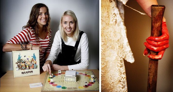 Valgerður (t.v.) og Sesselja sendu frá sér Heilaspuna fyrir jólin 2009.