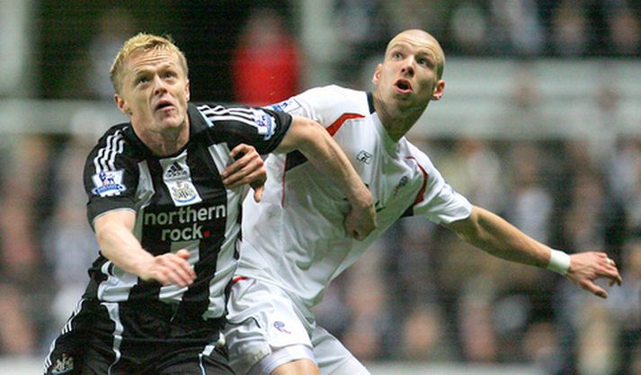 Damien Duff í leik með Newcastle.