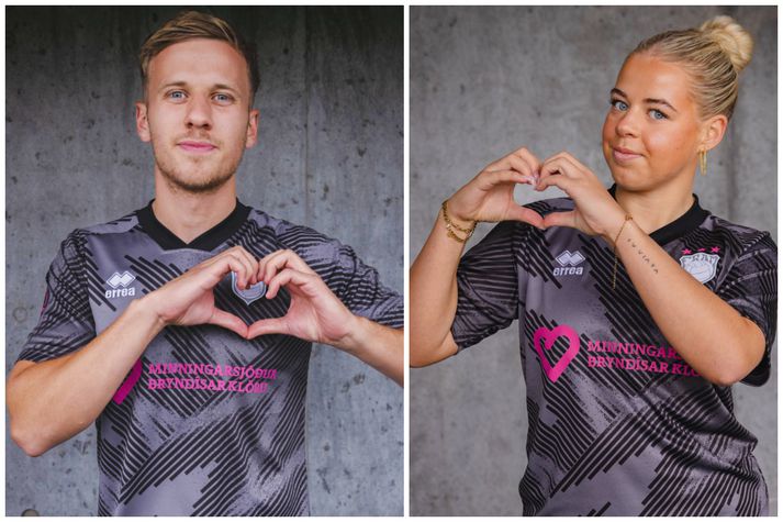 Sigurjón Rúnarsson og Una Rós Unnarsdóttir, leikmenn Fram. 