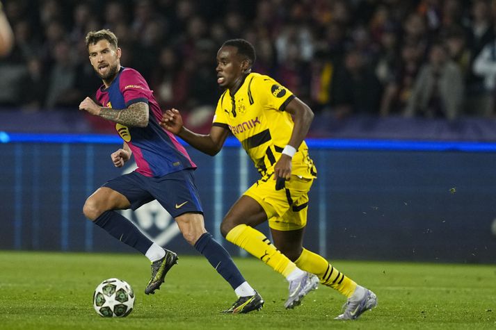 Gittens í leik gegn Barcelona í Meistaradeild Evrópu.
