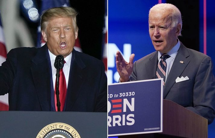 Donald Trump og Joe Biden.