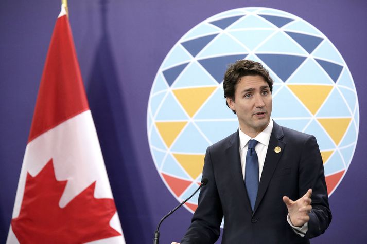 Justin Trudeau, forsætisráðherra Kanada, stendur fyrir annarri stefnu en forseti Bandaríkjanna.