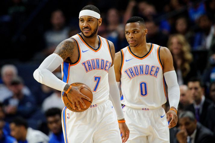 Carmelo Anthony, Russell Westbrook og félagar eru í vandræðum.