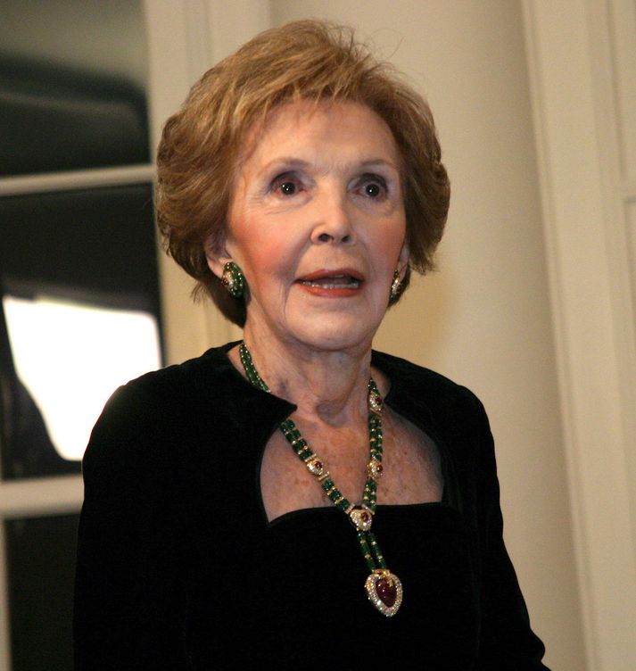 Nancy Reagan var 94 ára þegar hún lést.