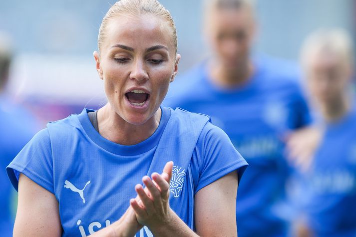 Glódís Perla Viggósdóttir gat æft að nýju í dag eftir veikindi sín.