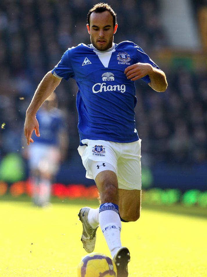 Landon Donovan í leik með Everton á síðustu leiktíð.