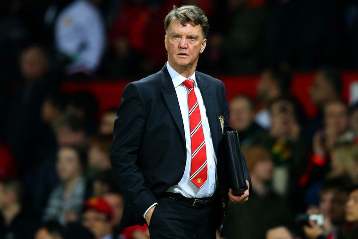 Van Gaal með möppuna sína.