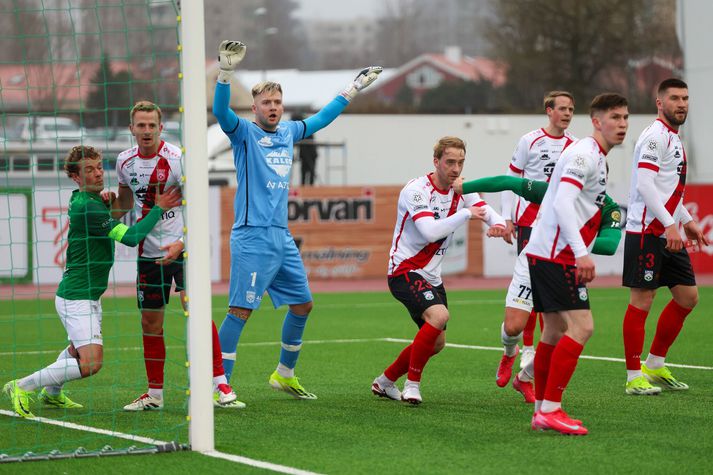Mosfellingar héldu hreinu annan leikinn í röð og tókst að skora sigurmark í þetta sinn.