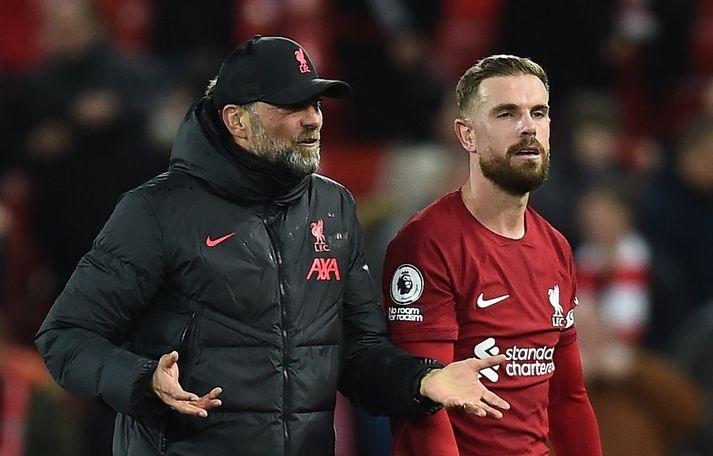 Klopp og Henderson á góðri stundu.