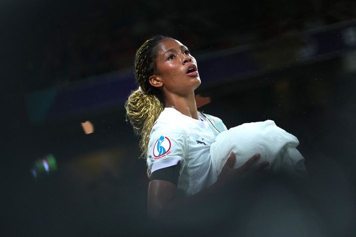 Sveindísi Jane Jónsdóttur hefur gengið afar illa að skapa sér eitthvað á Evrópumótinu, bæði í ár og líka í Englandi fyrir þremur árum síðan.
