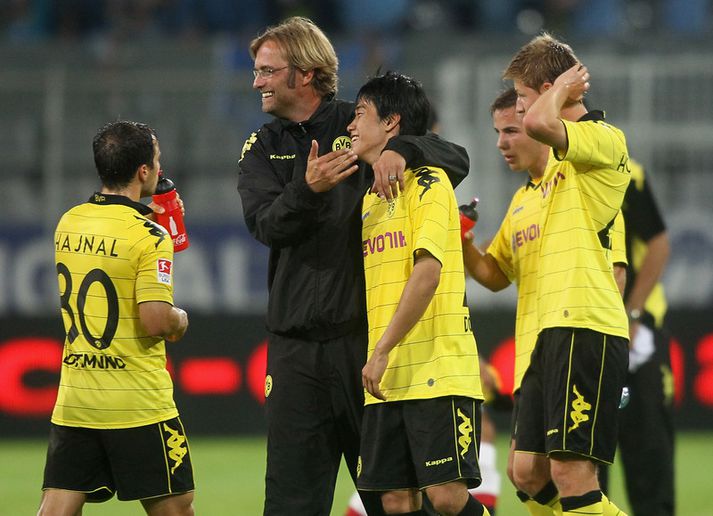 Klopp og Kagawa á góðri stund.
