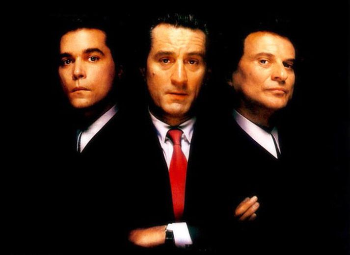 Þeir Ray Liotta, Robert de Niro og Joe Pesci fóru með aðalhlutverk í kvikmyndinni Goodfellas.