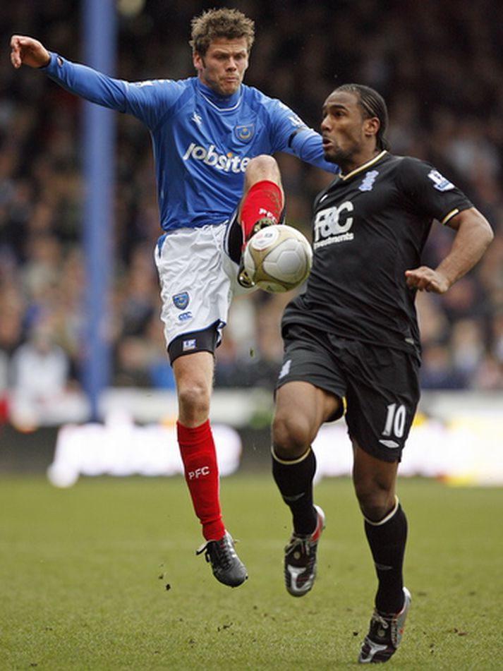 Hermann Hreiðarsson í leiknum á móti Birmingham.