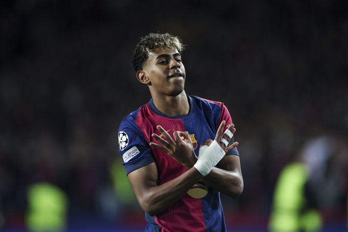 Lamine Yamal skoraði sigurmark Barcelona.
