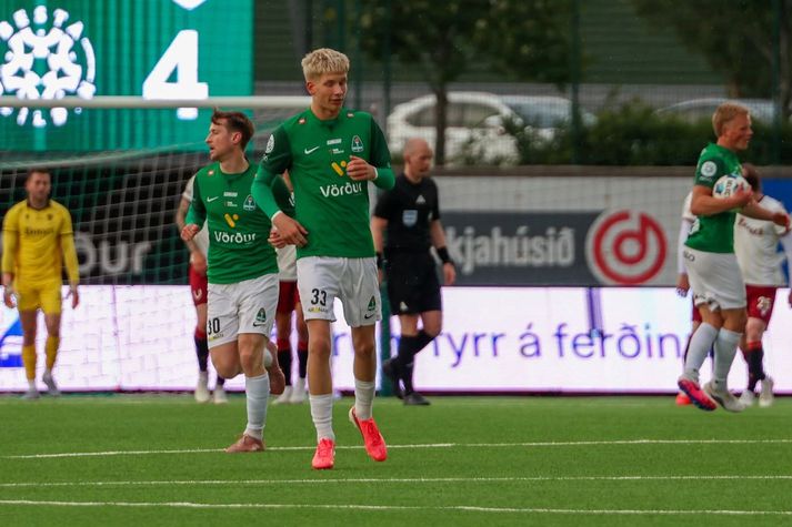 Arnar Bjarki Gunnleifsson setti met í leiknum á móti Víkingum á fimmtudagskvöldið.