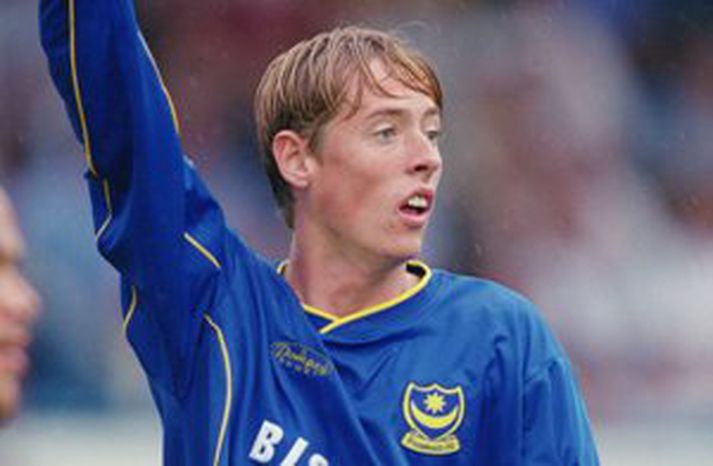 Peter Crouch spilaði með Portsmouth árið 2001.