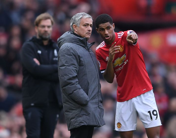 Rashford og Mourinho.