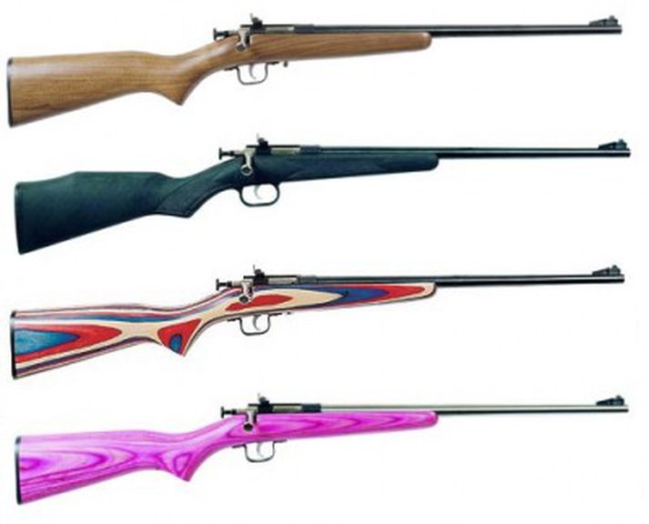 Crickett-riffilar, .22 calibera, eru sérstaklega ætlaðir börnum.