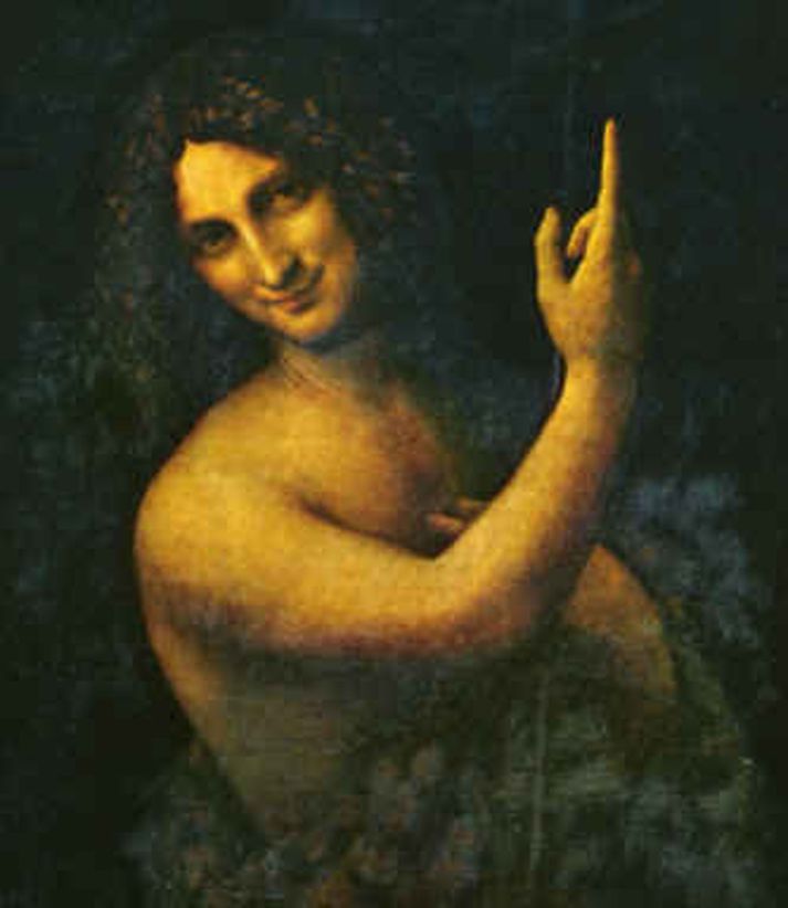 Málaverk af Jóhannesi skírara eftir Leonardo da Vinci.