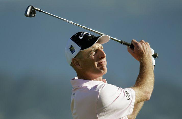 Furyk einbeittur á þriðja hring í gær.