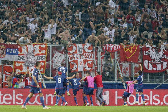 FK Crvena Zvezda fagna í kvöld.