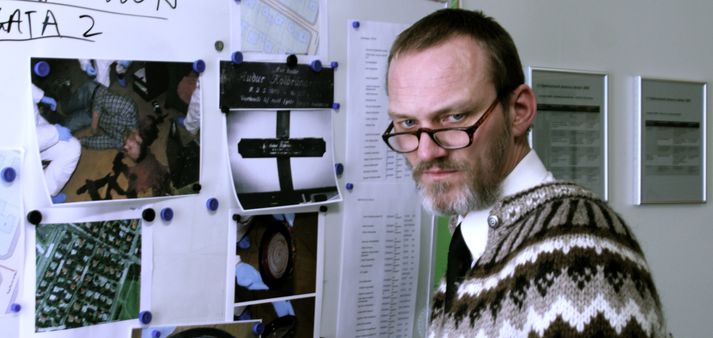 Ingvar E. Sigurðsson leikur lögregluþjóninn Erlend í Mýrinni.