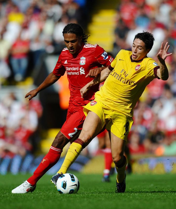 Nasri í leiknum gegn Liverpool.