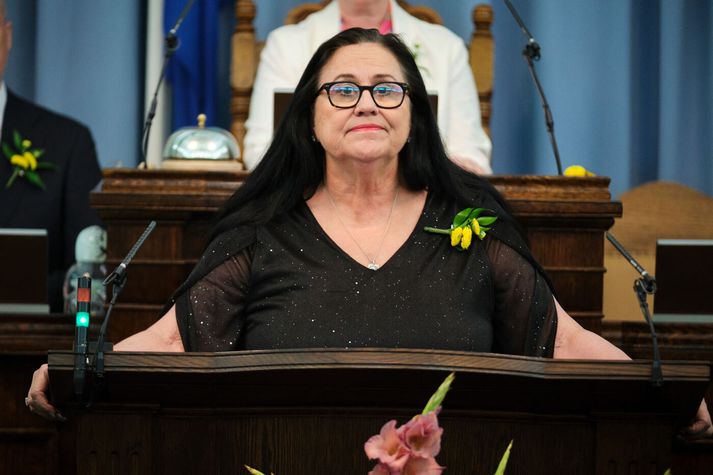 Inga Sæland, formaður Flokks fólksins. Svör við fyrirspurn leiða í ljós að biðlaun vegna ráðherra flokksins kosta talsvert.