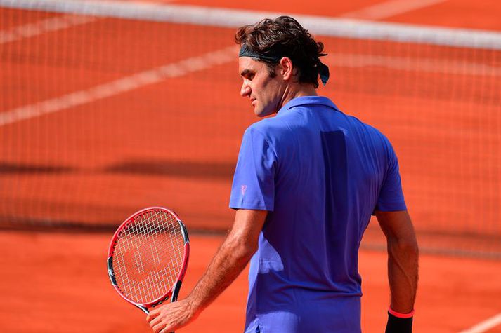 Federer í leiknum í gær.