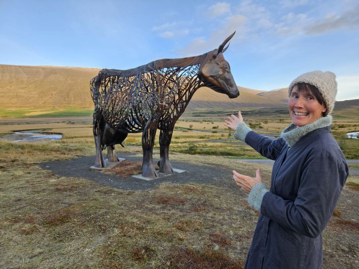 Beate Stormo, listamaður, sem smíðaði Eddu af miklum glæsibrag.