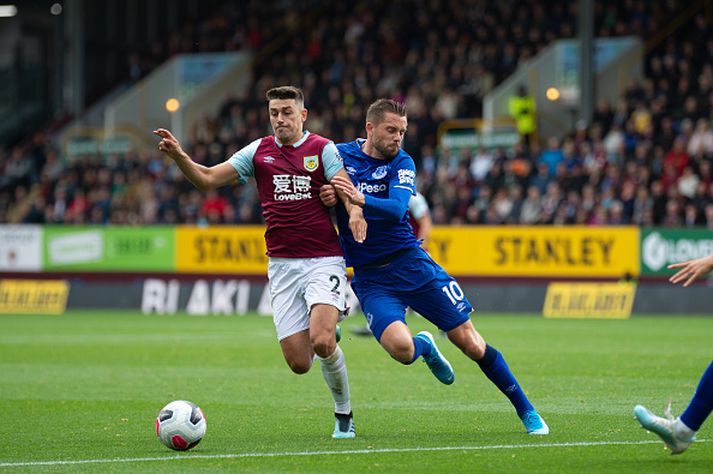 Gylfi í leiknum gegn Burnley um helgina.