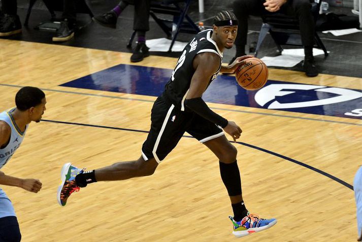 Caris LeVert í leik með sínu gamla liði Brooklyn Nets.