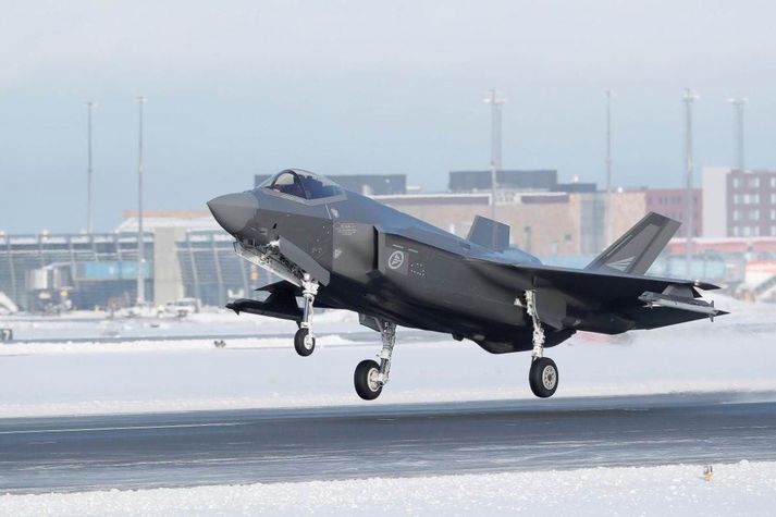 Norska flugsveitin kemur til landsins með fjórar F-35 orrustuþotur.