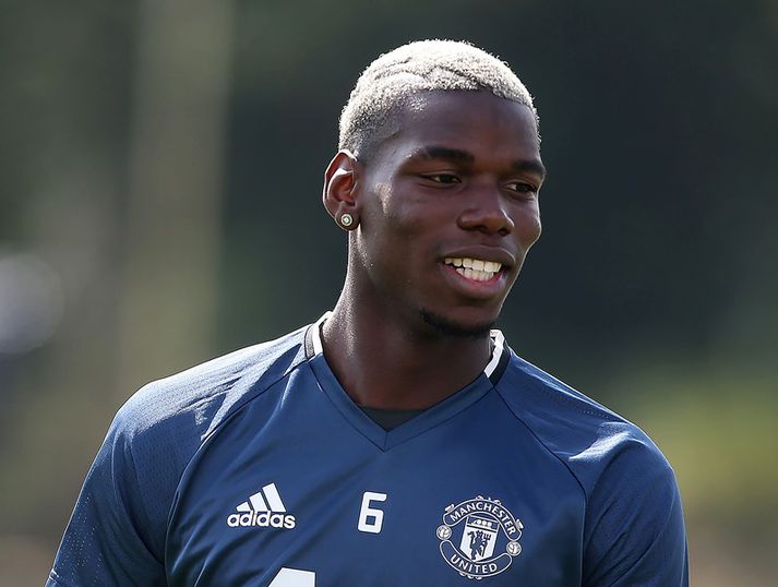 Pogba á æfingu hjá Man. Utd.