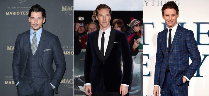 David Gandy, Benedict Cumberbatch og Eddie Redmayne.