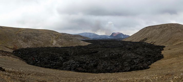 Frá eldgosinu á Reykjanesi.