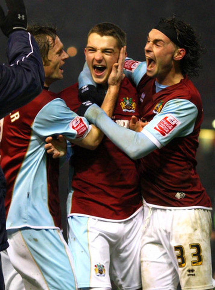 Liðsmenn Burnley fögnuðu í kvöld.