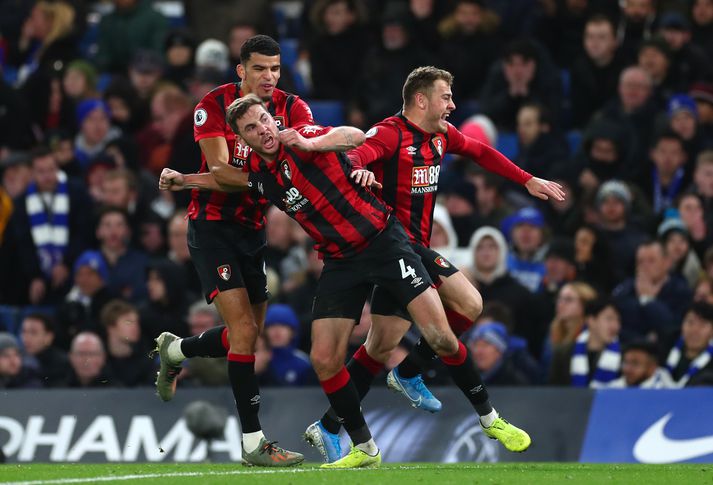 Gosling fagnar sigurmarkinu gegn Chelsea.