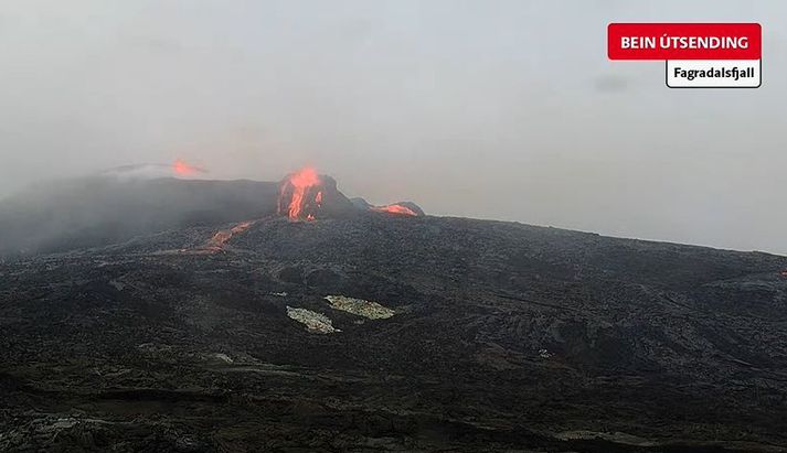 Gosopið sést glögglega á vefmyndavélum.