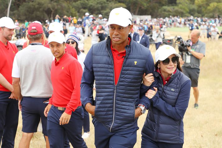  Tiger Woods með Ericu Herman á Forsetabikarnum árið 2019 þegar allt lék í lyndi.