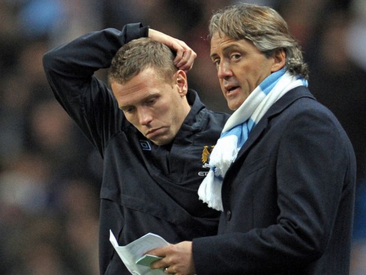 Craig Bellamy og Roberto Mancini.