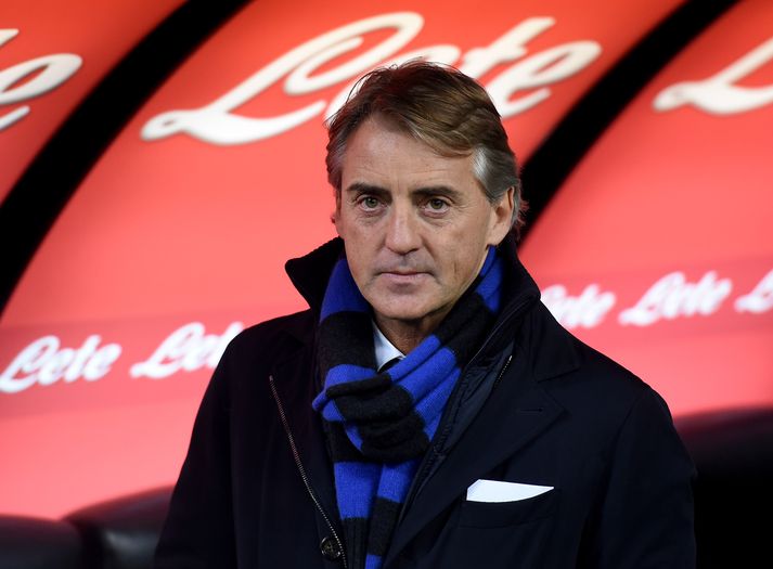 Mancini á hliðarlínunni í kvöld.