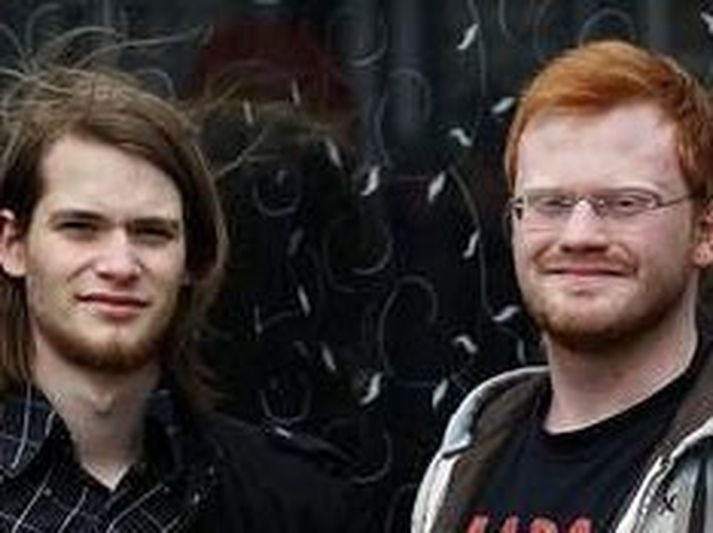 í Ferðahug Arnar Már Brynjarsson og Gunnar Anton Guðmundsson eru á leiðinni til Cannes og eru bæði spenntir og kvíðnir.Fréttablaðið/Stefán