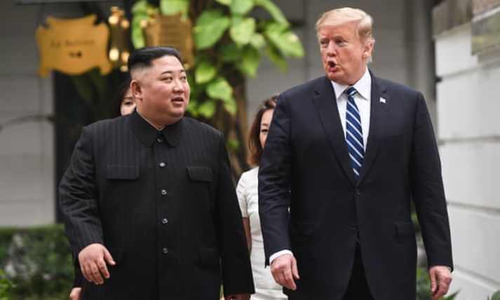 Vel fór á með þeim Kim Jong-un og Donald Trump í gær. Fundur þeirra í dag varð hins vegar ekki jafn árangursríkur og vonir höfðu staðið til.