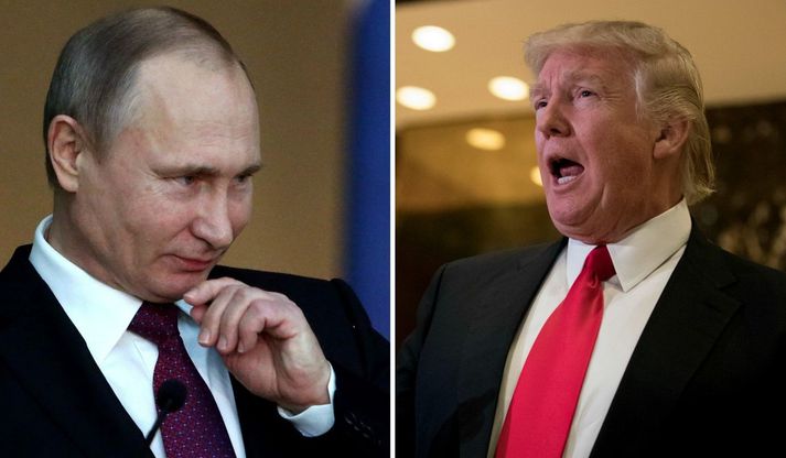 Vladimir Putin og Donald Trump.
